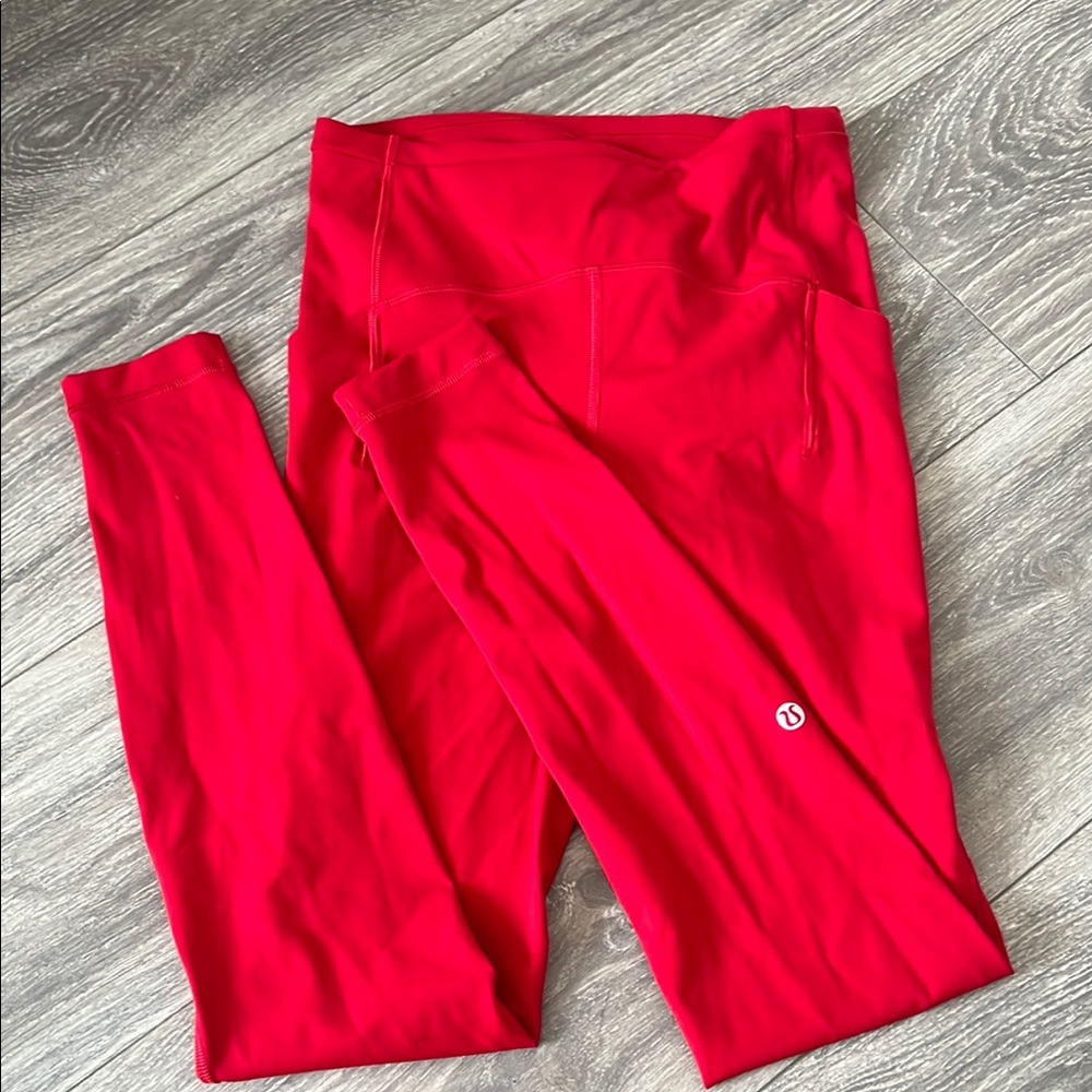 Lululemon fast and free running tights with pockets size 6. 28 inch